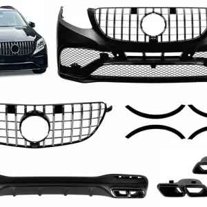 Un kit de caroserie stil GLE63 Design, potrivit pentru Mercedes GLE W166 2015-2019 Disponibil imediat