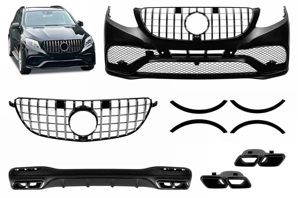 Un kit de caroserie stil GLE63 Design, potrivit pentru Mercedes GLE W166 2015-2019 Disponibil imediat