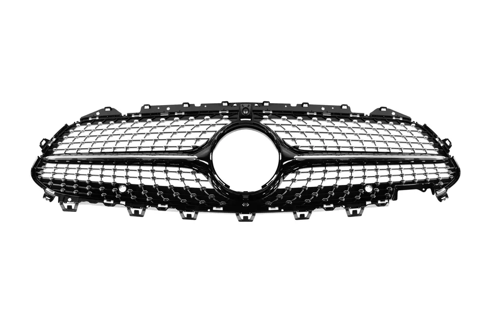 Popular Grilă diamantată crom/neagră potrivită pentru Mercedes CLS C257 după 2019 cu margine gri