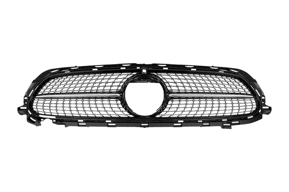 Grilă diamantată crom/neagră potrivită pentru Mercedes W213 sedan, S213 break, C238 coupe, A238 cabrio 2020-2023 Plată sigură