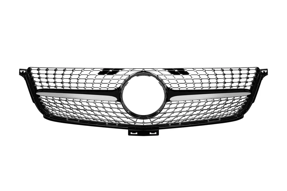 Grilaj cromat/negru cu diamant, potrivit pentru Mercedes ML W166 2012-2014 Ofertă limitată