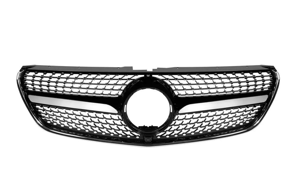 Grilă diamantată crom/neagră potrivită pentru Mercedes V class W447 2014-2019 Ofertă limitată