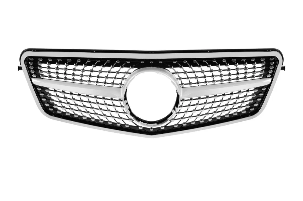 Grilă diamant cromată/gri potrivită pentru Mercedes E class W212, S212 2009-2013 Noutate