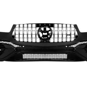 Super ofertă Bara frontală de stil Facelift GLE53 potrivită pentru Mercedes GLE W167, GLE Coupe C167 2018-2023, după 2024, cu grilă GT crom/negru