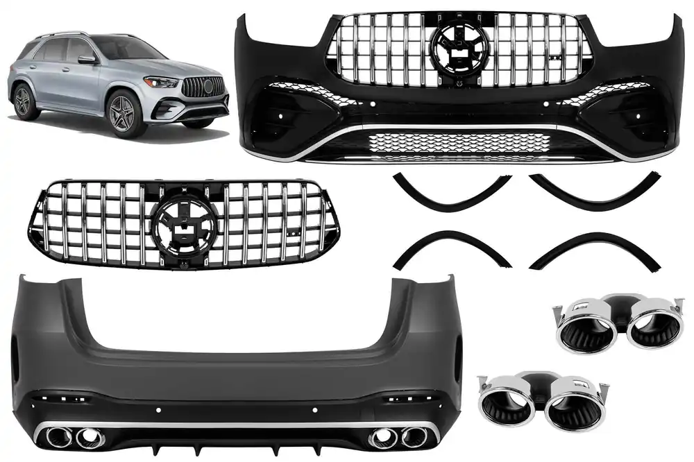 Kit caroserie GLE53 potrivit pentru Mercedes GLE W167 2018-2023, după 2024 Nu rata