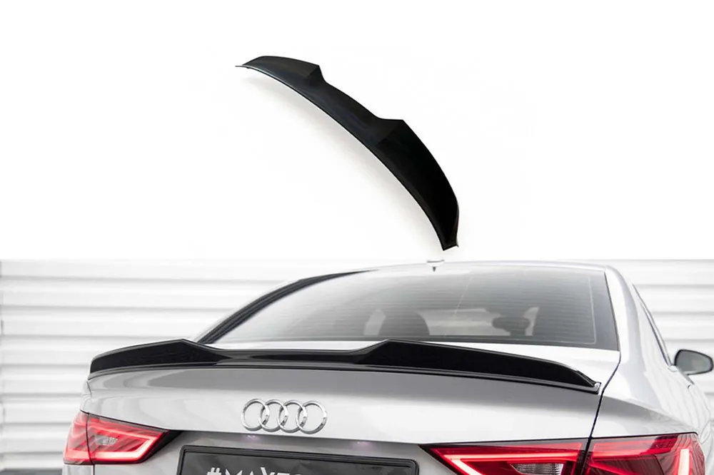 Spoiler Maxton Design potrivit pentru Audi A3 8V sedan 2013-2016, lac negru Ofertă exclusivă
