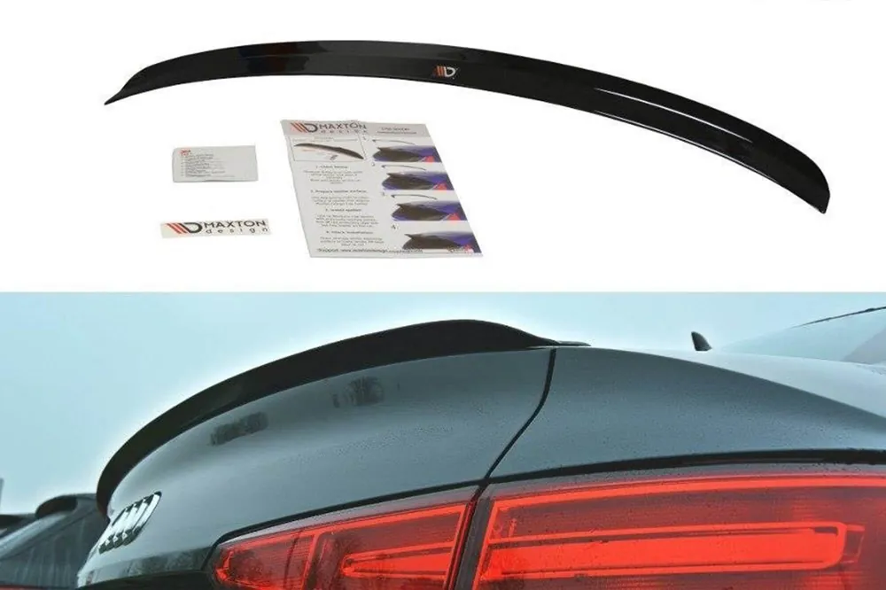Spoiler Maxton Design tip S-Line potrivit pentru Audi A4 B9 sedan 2015-2019, lac negru Cumpără acum