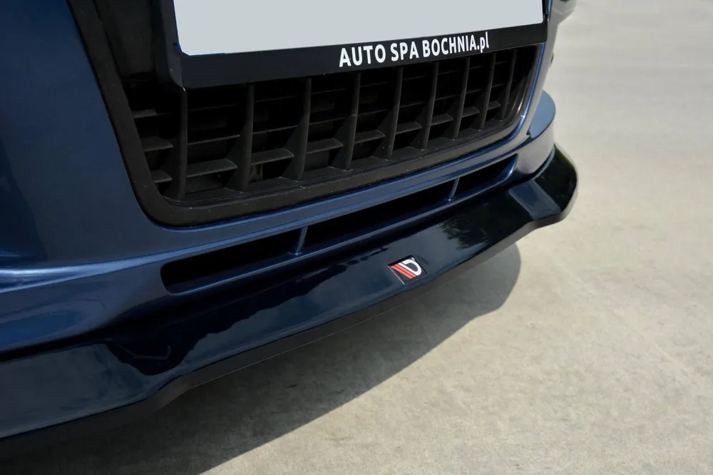 Retur ușor Spoiler Maxton Design potrivit pentru bara frontală S-Line pe Audi A6 C6 2004-2008, lac negru
