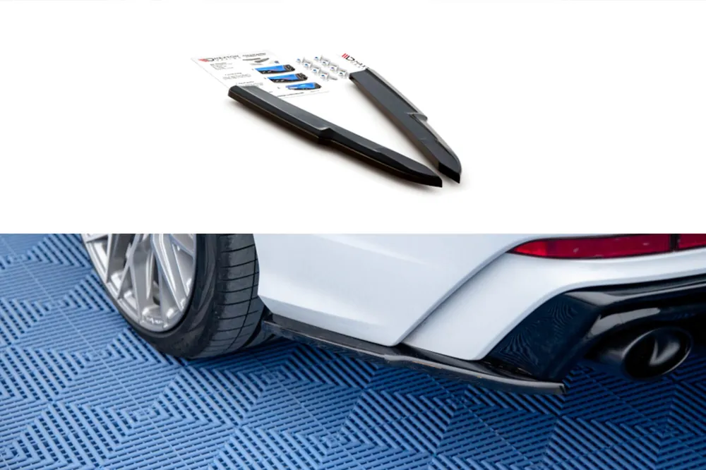 Extensii laterale Maxton Design potrivite pentru bara spate S-Line la Audi A6 C8 după 2018, lac negru Transport gratuit