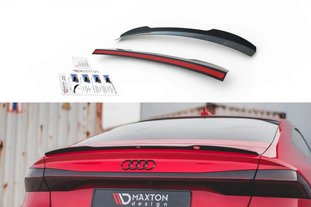 Spoiler tip S-Line Maxton Design potrivit pentru portbagajul Audi A7 C8 după 2017, lac negru Preț redus