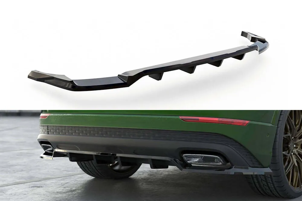 Spoiler Maxton Design potrivit pentru bara spate a Audi Q8 după 2023, lac negru Reducere extra