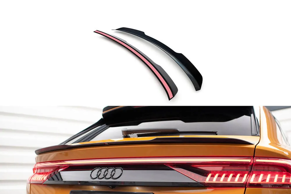 Cel mai bun preț Spoiler potrivit pentru Maxton Design versiunea 2 tip S-Line pe Audi Q8 S-line după 2018, SQ8 după 2019, lac negru