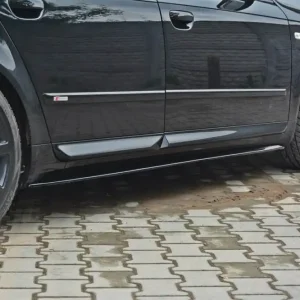 Adăugiri Maxton Design potrivite pentru Audi A4 B6, S4, S-Line 2003-2005, A4 B7, S4, S-Line 2004-2007, lac negru Ofertă specială