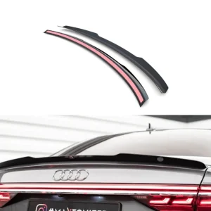 Calitate înaltă Spoiler Maxton Design potrivit pentru Audi A8, A8 S line 2017-2021, S8 D5 2019-2021, lac negru