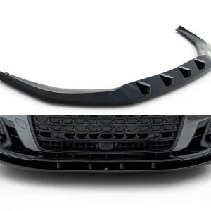 Super ofertă Spoiler Maxton Design potrivit pentru bara frontală a Audi S8, A8 S-Line D5 după 2021, lac negru