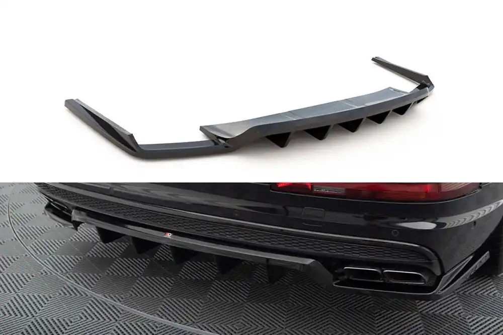 Spoiler Maxton Design potrivit pentru bara spate a Audi SQ7 2016-2019, lac negru Ofertă specială