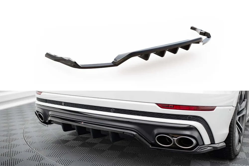 Spoiler Maxton Design potrivit pentru bara spate a Audi SQ8 2019-2023, lac negru Livrare expres