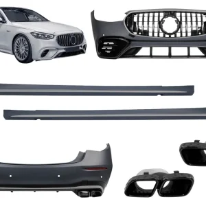 Un pachet de design tip S63 potrivit pentru Mercedes S-Class W223 cu ampatament lung după 2020, cu elemente din crom fumuriu Preț redus