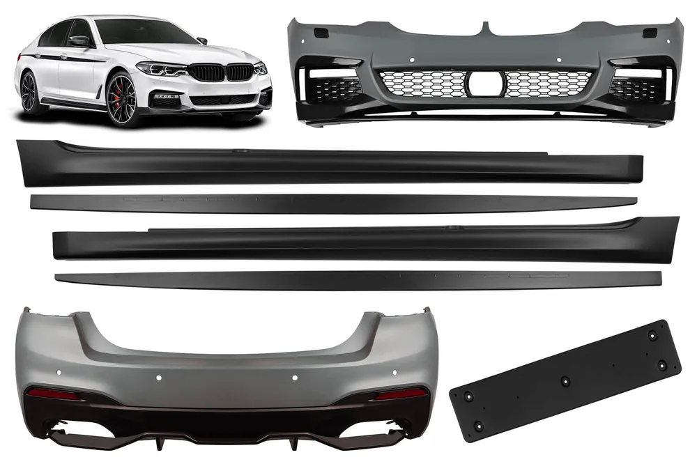 Pachet M Performance Design Design potrivit pentru BMW Seria 5 G30 cu difuzor mare 2017-2020 Bestseller