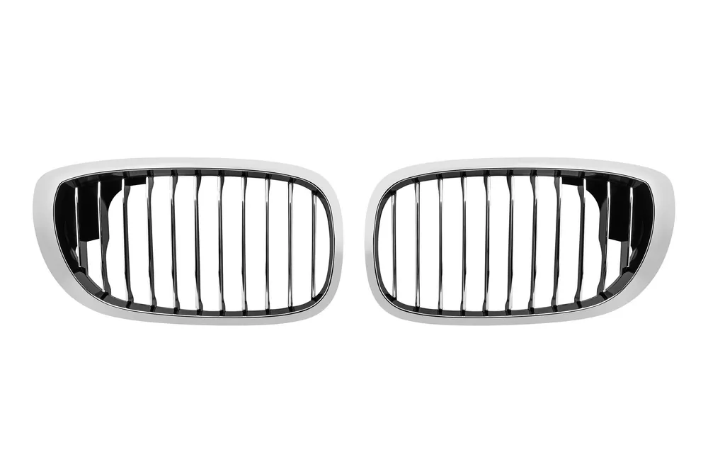 Ofertă de sezon Grile rinichi cromate/negre potrivite pentru BMW Seria 3 E46 coupe, cabrio 2003-2006