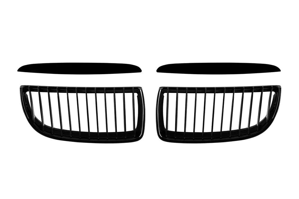 Ofertă Grile rinichi negre potrivite pentru BMW Seria 3 E90 sedan, E91 touring 2005-2008