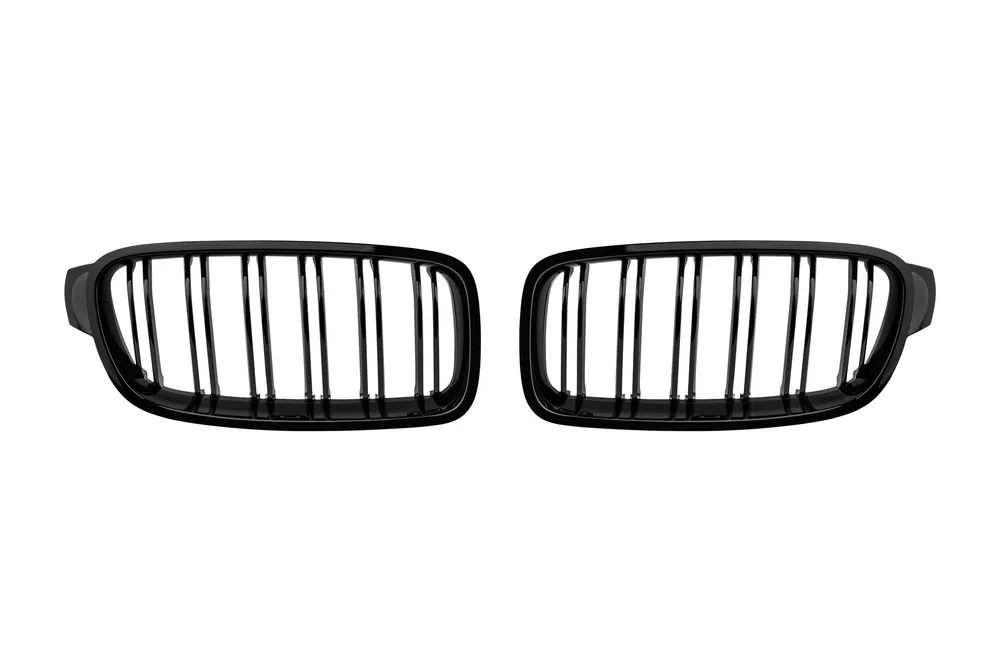 Reducere Grile rinichi cu lame duble, lac negru tip M3, potrivite pentru BMW Seria 3 F30 sedan, F31 touring 2011-2019