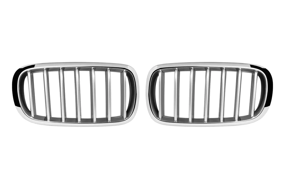 Cumpără online Grile rinichi cromate/gri potrivite pentru BMW X5 F15 2013-2018, X6 F16 2014-2019