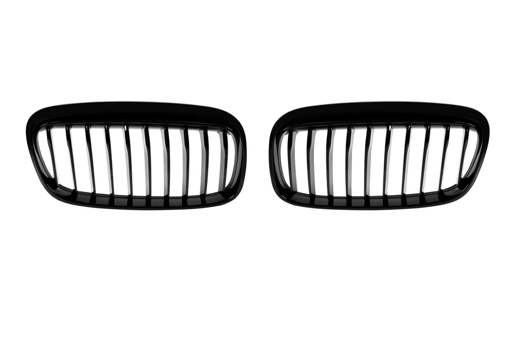 Grile rinichi negre potrivite pentru BMW Seria 2 F45, F46 după 2014 cu fante unice Preț redus