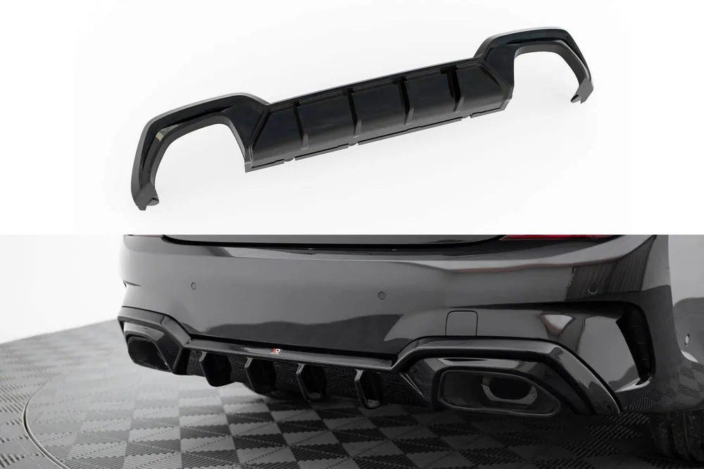 Difuzor Maxton Design potrivit pentru bara spate a BMW Seria 3 G20 sedan/G21 break 2018-2022, lac negru Doar azi