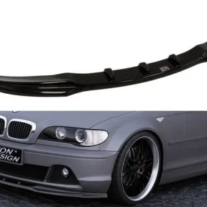 Transport gratuit Spoiler Maxton Design potrivit pentru bara de protecție frontală standard a BMW Seria 3 E46 Coupe 2002-2007, lac negru