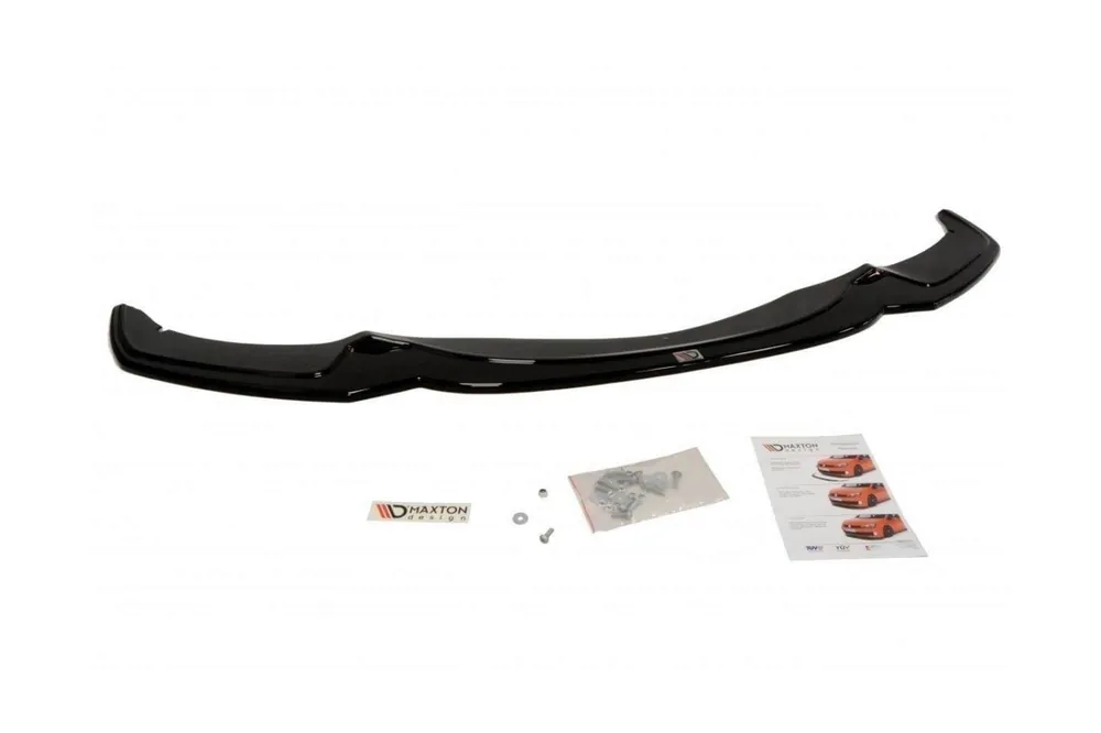 Spoiler Maxton Design versiunea 2 potrivit pentru bara de protecție M Technik frontală pe BMW Seria 5 F10, F11 după 2011, lac negru Promoție