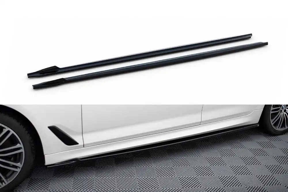 Super ofertă Adăugiri Maxton Design versiunea 2 potrivite pentru BMW Seria 5 G30 sedan, G31 break 2017-2023, lac negru