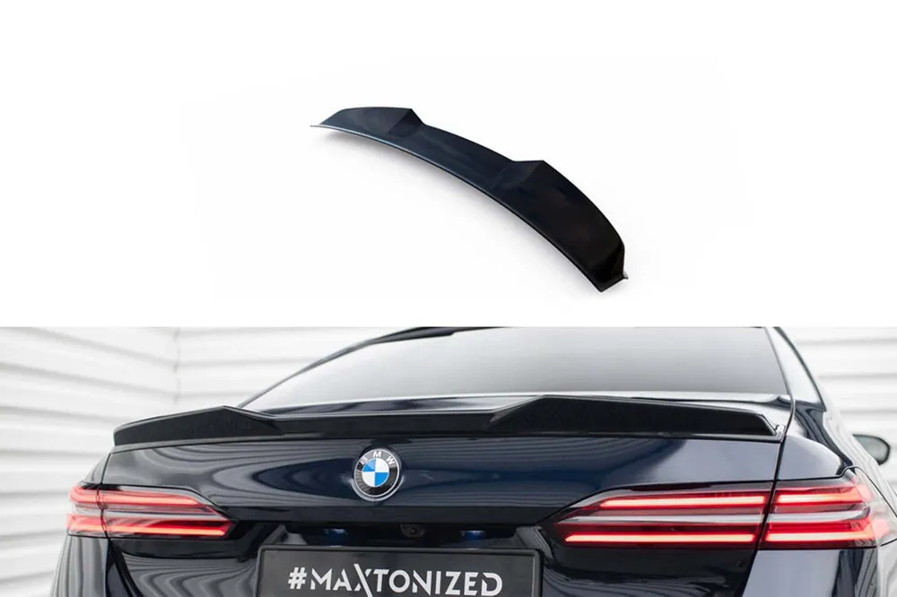 Doar azi Spoiler Maxton Design potrivit pentru portbagajul BMW Seria 5 G60 cu pachet M după 2023, lac negru