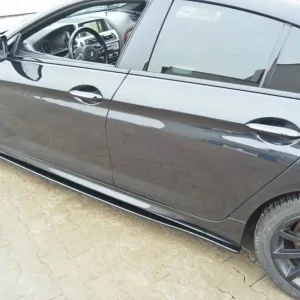 Adăugiri Maxton Design pentru praguri M Technik potrivite pentru BMW Seria 6 Gran Coupe F06 după 2013, lac negru Lichidare de stoc