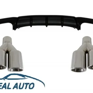 Difuzor Bara Evacuare Dubla Spate cu Ornamente Tobe Evacuare compatibil cu BMW Seria 3 (2011+) F30 F31 M Performance Sport Design Vezi acum