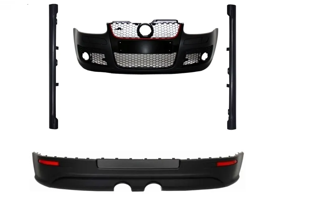 Body Kit- Bara Fata compatibil cu VW Golf V Golf 5 (2003-2007) GTI Look+Praguri Laterale GTI Design+Prelungire Bara Spate R32 Ofertă de sezon