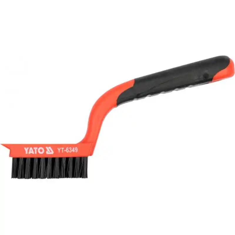 Retur ușor Yt-6349 Perie sarma cu maner de plastic Wire Brush With Plastic Handle YATO