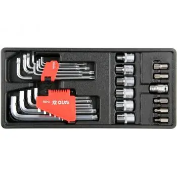 Cel mai vândut Insertie Dulap Scule, 31 Piese, Hex + Torx YATO