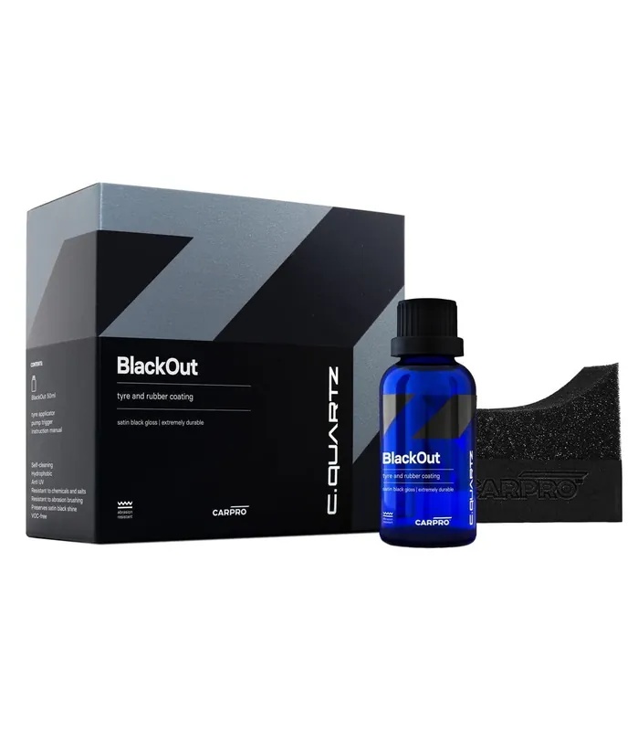 Lichidare de stoc CARPRO BLACKOUT – TYRE AND RUBBER COATING – PROTECTIE CERAMICA PENTRU ANVELOPE, CAUCIUC