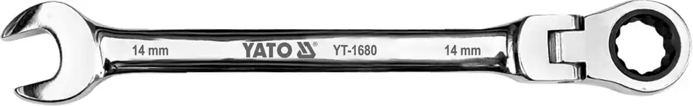 Retur gratuit Cheie Combinata Cu Clichet Si Cap Flexibil 14Mm YATO