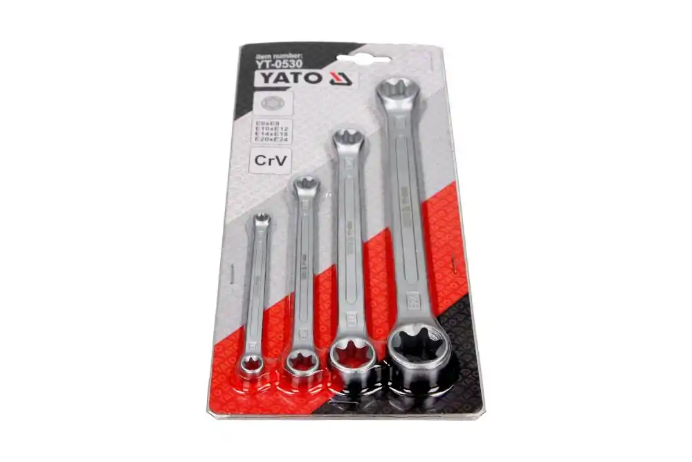 Livrare rapidă Set Chei Inelare Torx, 4 Buc, E6-E24 YATO
