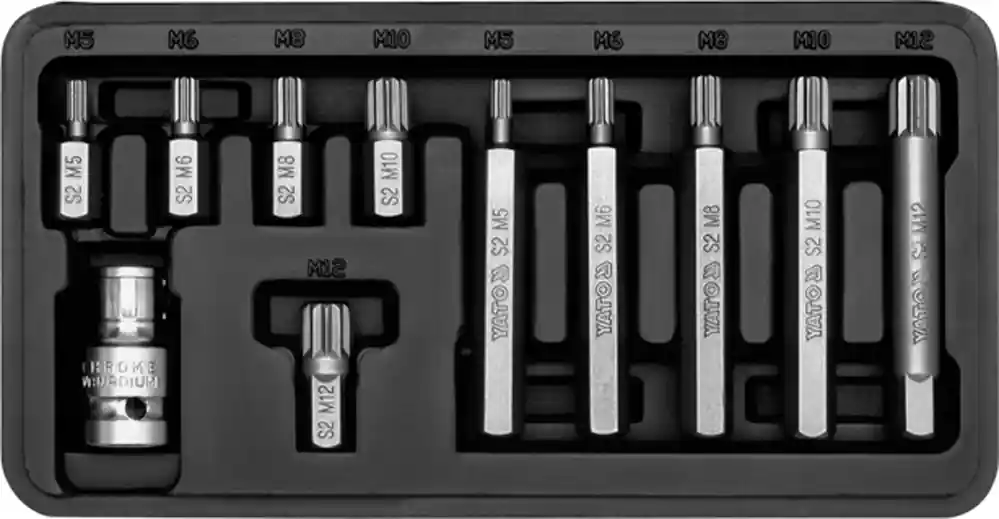 Set Biti Spline (Stea) 11 Piese YATO Bestseller