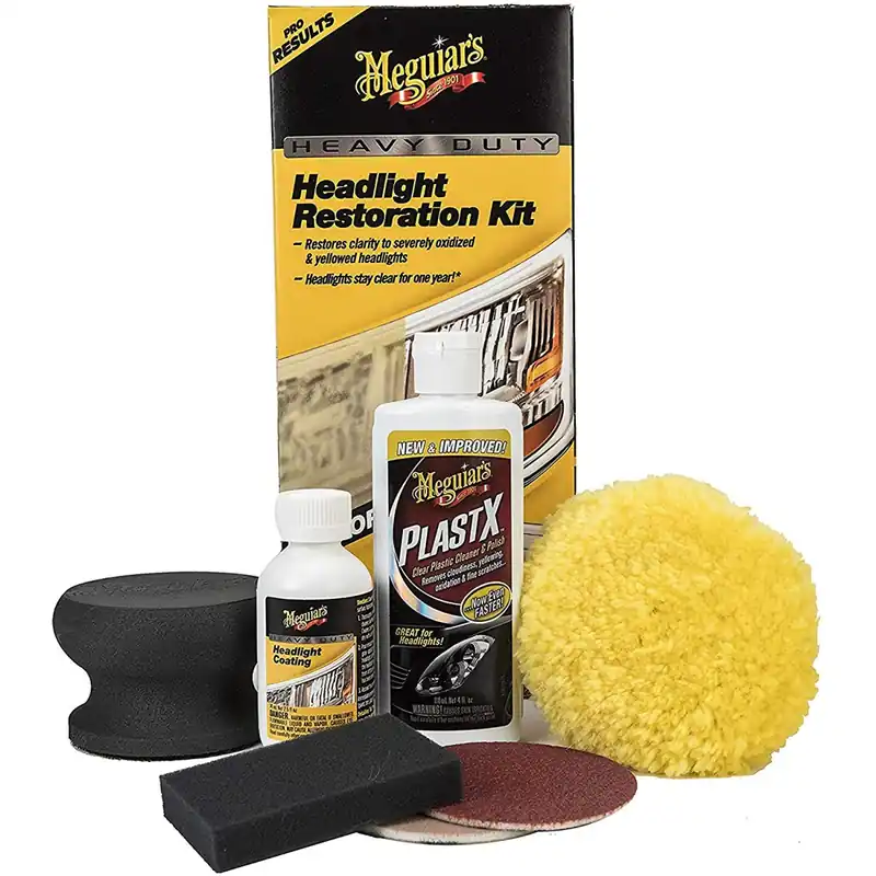 Meguiar s Kit Polish Faruri Cu Masina Polish Heavy Duty Headlight Restoration Kit G2980 Meguiar's Calitate înaltă