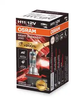 Calitate înaltă Bec 12V H11 55 W Night Breaker +200% Osram ams-OSRAM