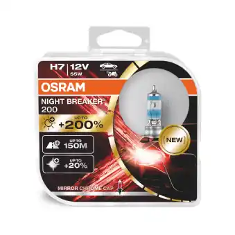Set 2 Becuri 12V H7 55 W Night Breaker +200% Osram ams-OSRAM Ofertă exclusivă