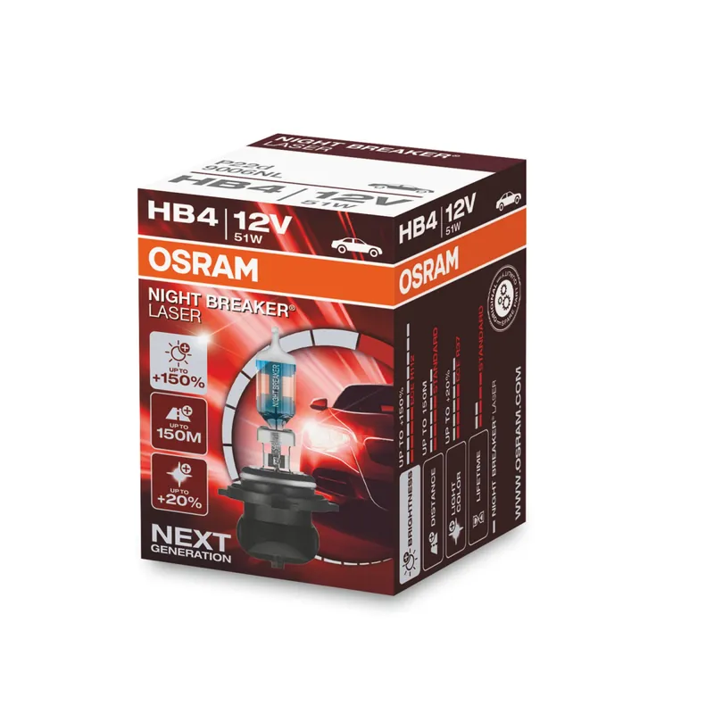 Ultima șansă Bec 12V Hb4 51 W Night Breaker Laser Nextgen +150% Osram ams-OSRAM
