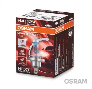 Cumpărături sigure Bec 12V H4 60 55 W Night Breaker Laser Nextgen +150% Osram ams-OSRAM