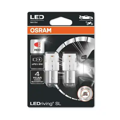 Set 2 Becuri Auxiliare Cu Led 12V (P21 5W) Red Bli Osram ams-OSRAM Ofertă de sezon