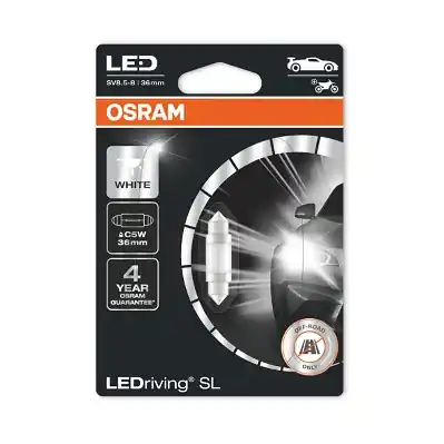 Bec Auxiliar Cu Led 12V (C5W 36Mm) White 6000K Bli 1 Buc Osram ams-OSRAM Cel mai bun preț