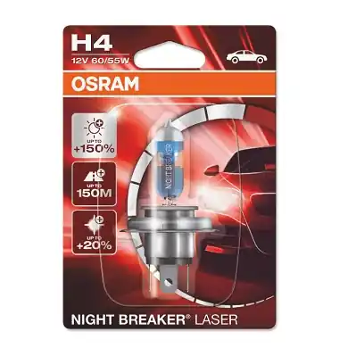 Bec 12V H4 60 55 W Night Breaker Laser Nextgen +150% Blister 1 Buc Osram ams-OSRAM Reducere specială